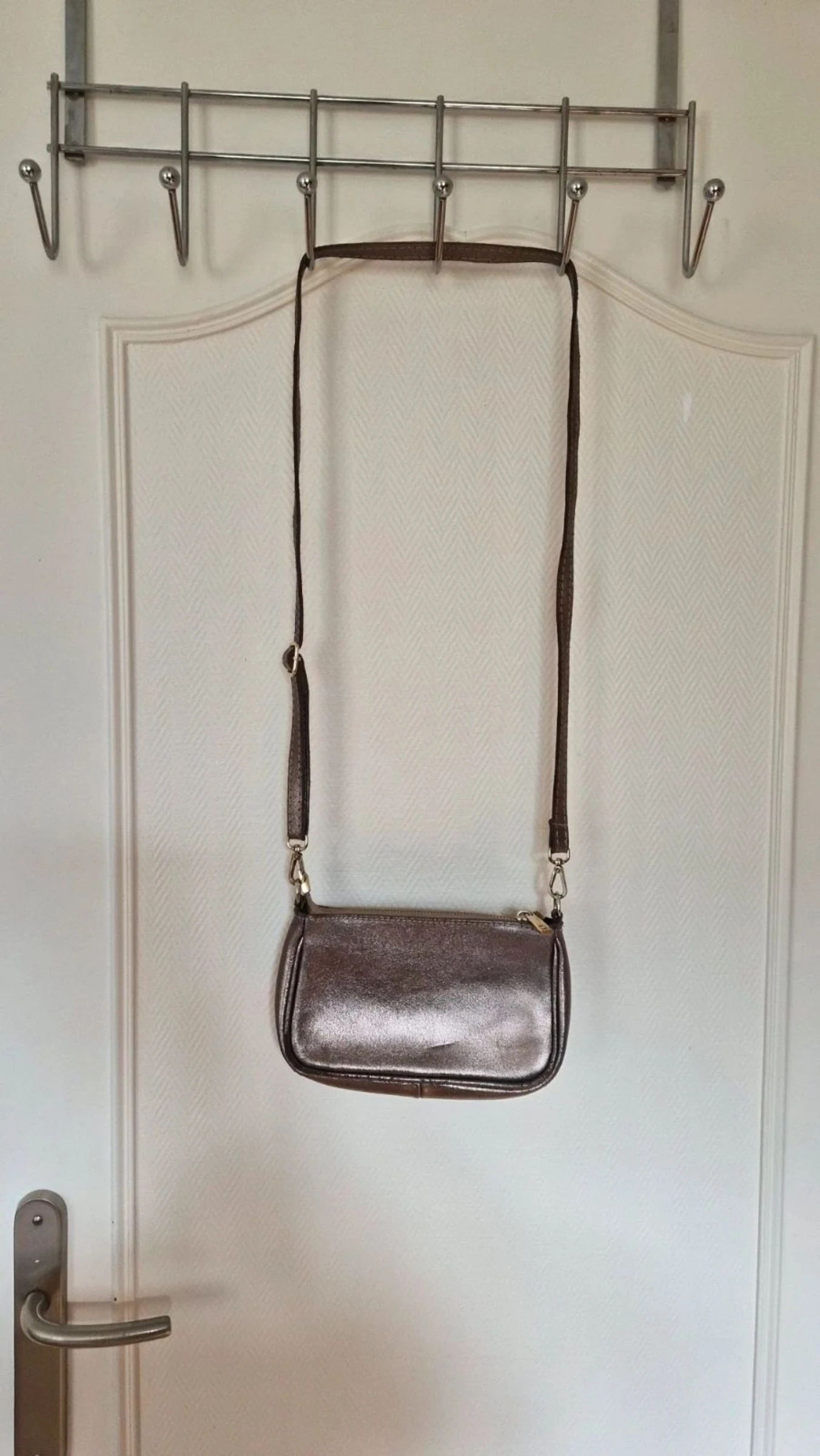 Bronzen schoudertas voor dames 21x13 TBE – photo 2